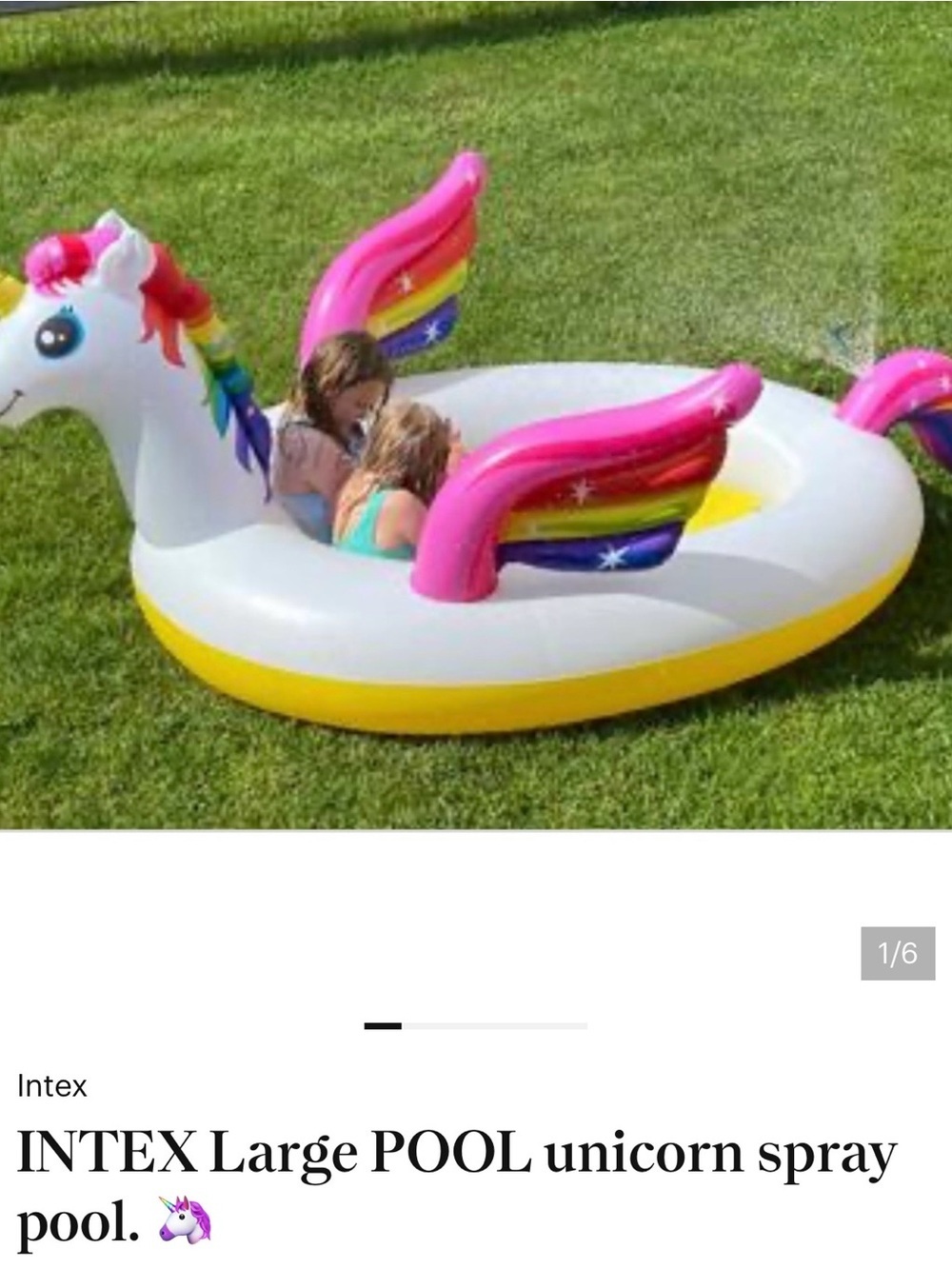 Intex Kids Unicorn Spray Pool – Pink & White